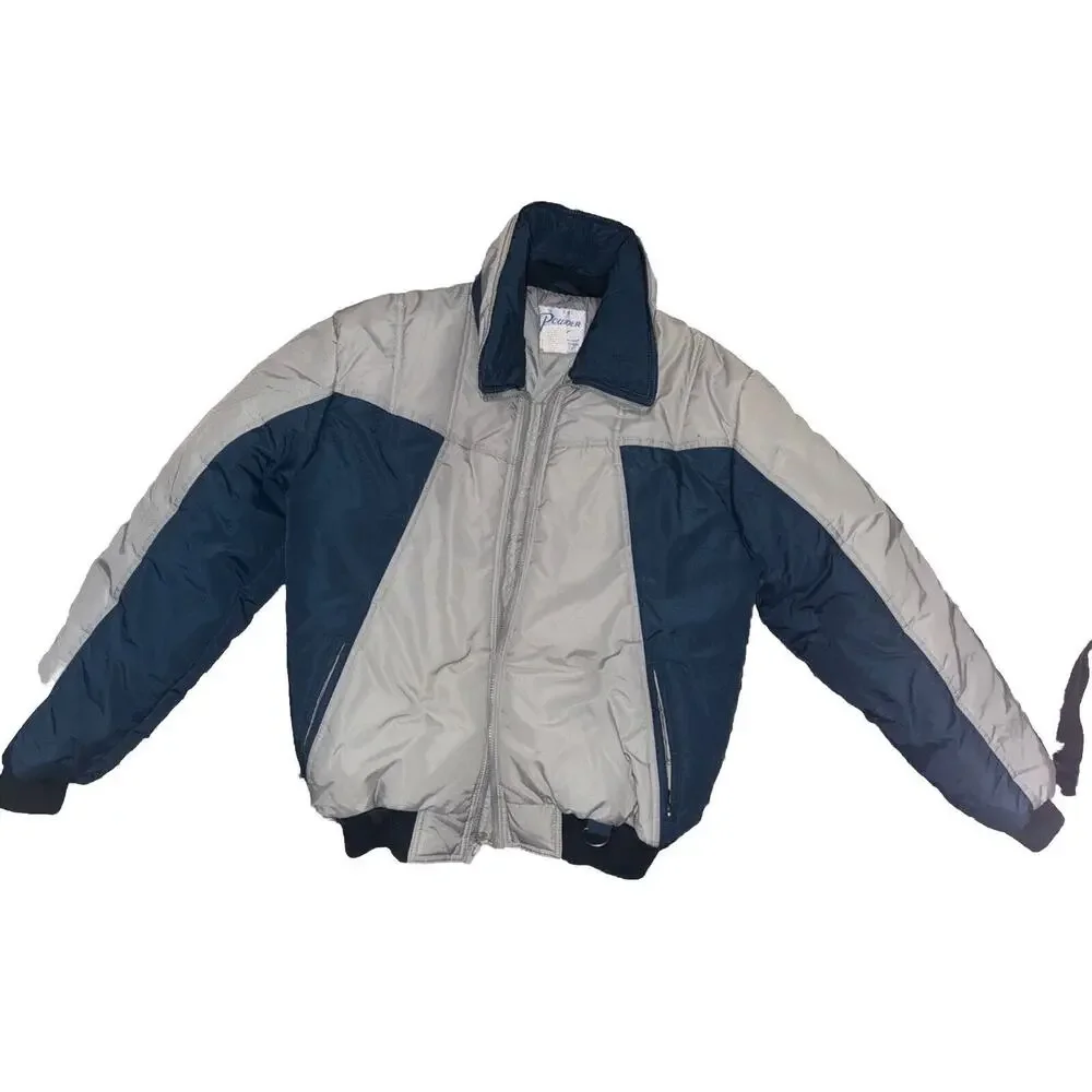 Powder Run Mens Ski Jacket - Vintage Size Large Blue